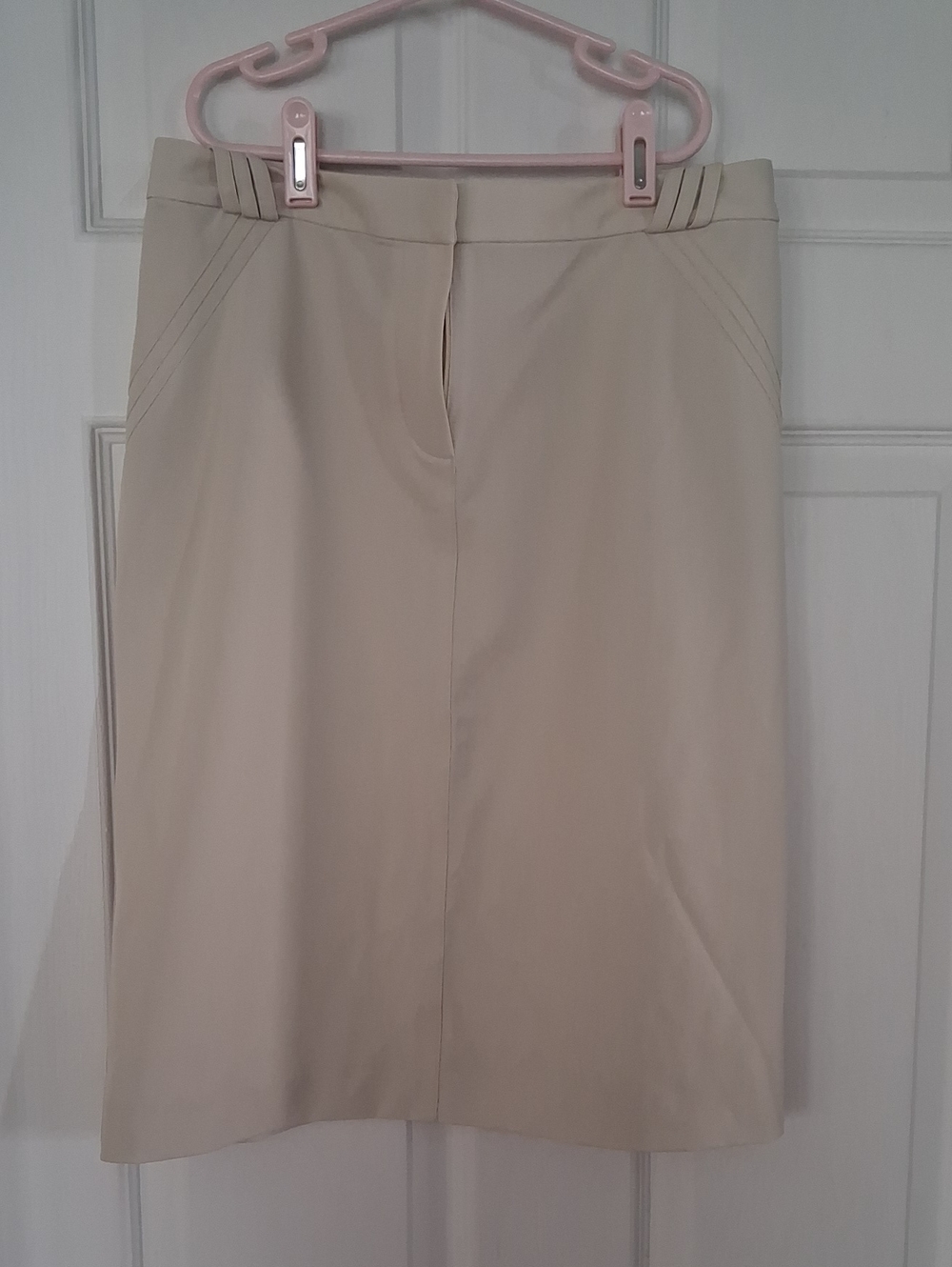 Chic Cream Pencil Skirt for Women